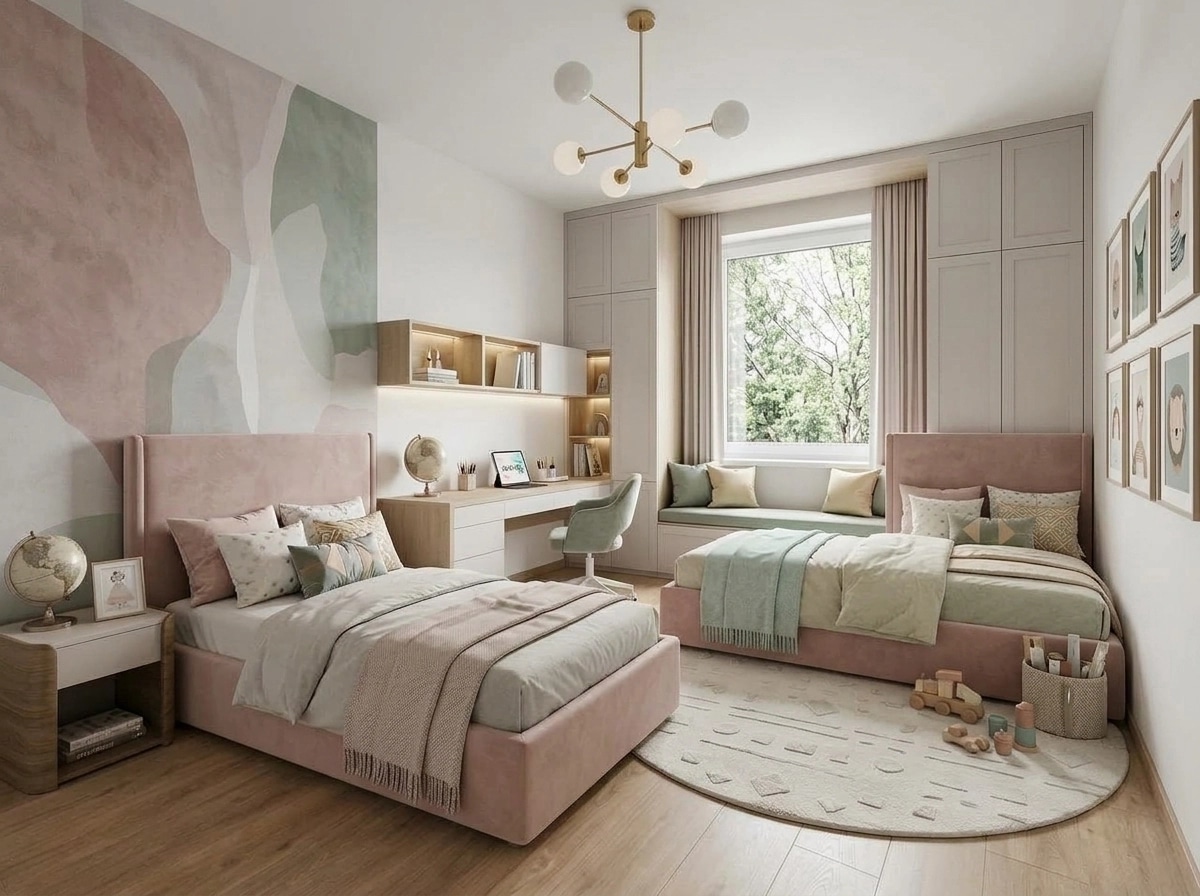 Contemporary Kids Room design — interior photo by GenRoom AI