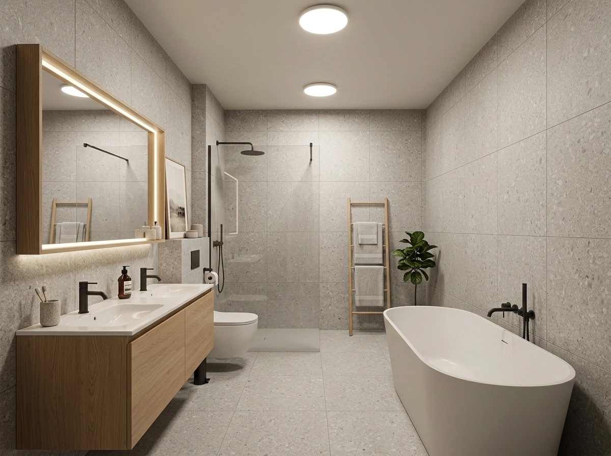 Interior design in Scandinavian style — Bathroom by GenRoom AI