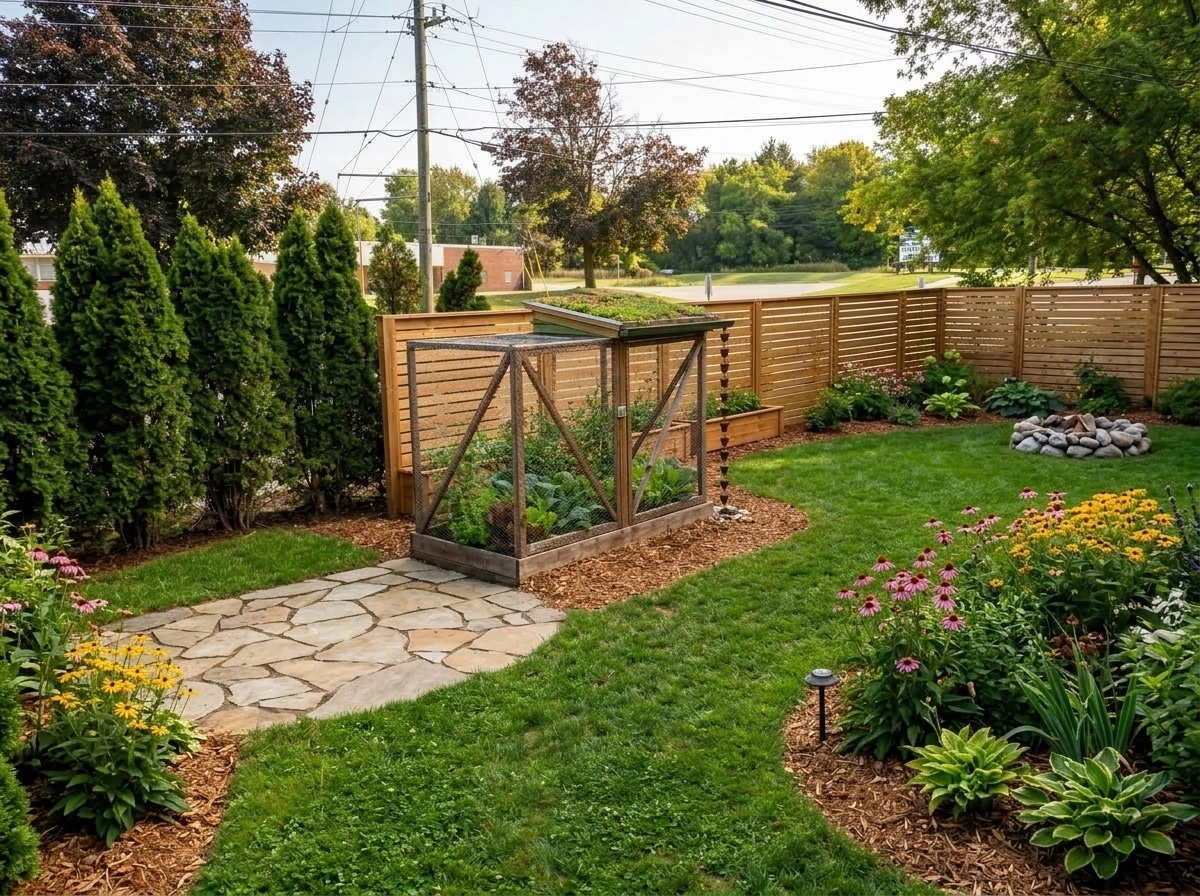 Landscape design in Eco Natural Garden style — Yard by GenRoom AI