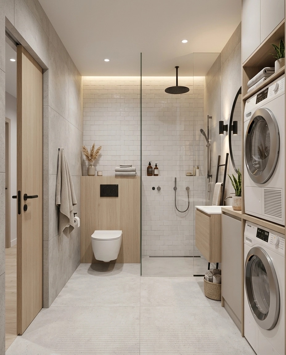 Scandinavian Bathroom design — interior photo by GenRoom AI