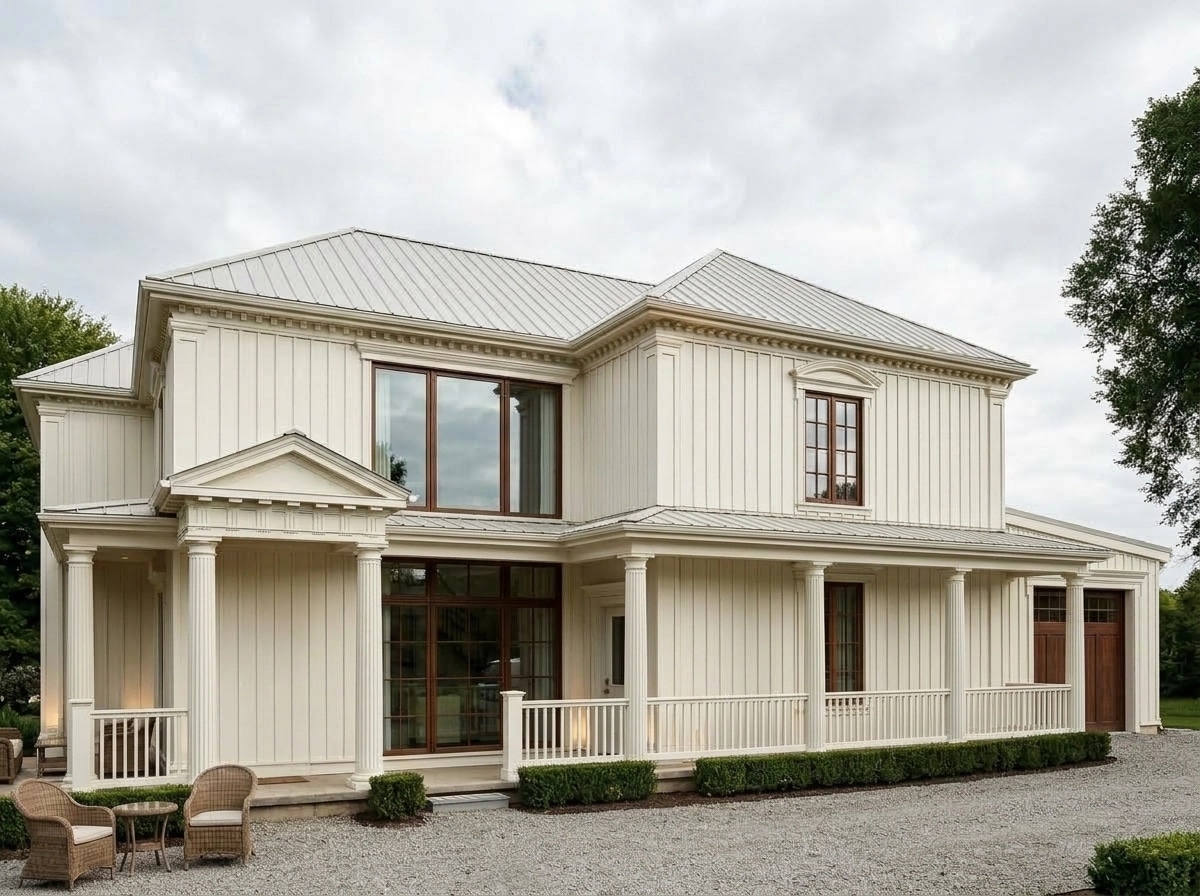 Neoclassic Facade Fachada design — facade photo by GenRoom AI
