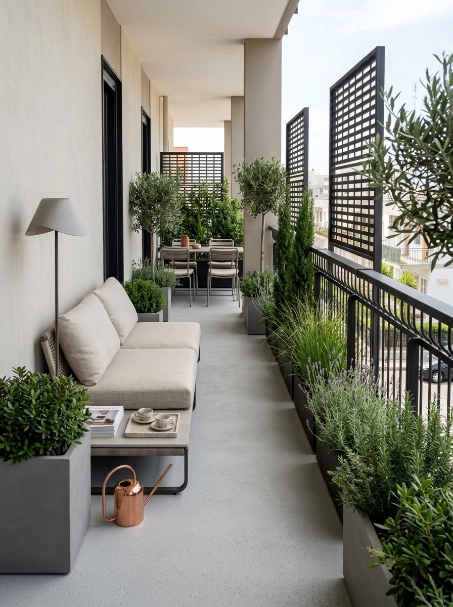 Interior design in Minimalism style — balcony by GenRoom AI
