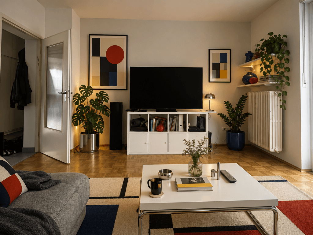 Bauhaus Sala de Estar design — interior photo by GenRoom AI