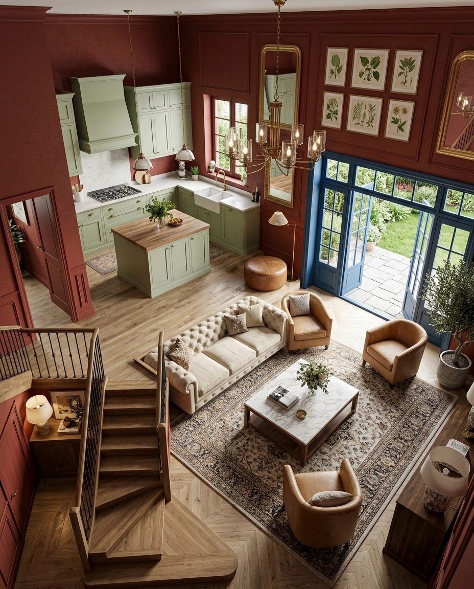 Transitional Living Room design — interior photo by GenRoom AI
