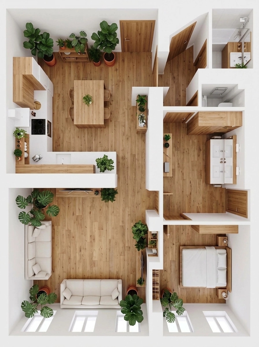 Interior design in Contemporary style — Living Room by GenRoom AI