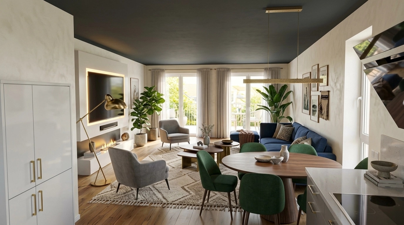 Interior design in Contemporary style — Living Room by GenRoom AI