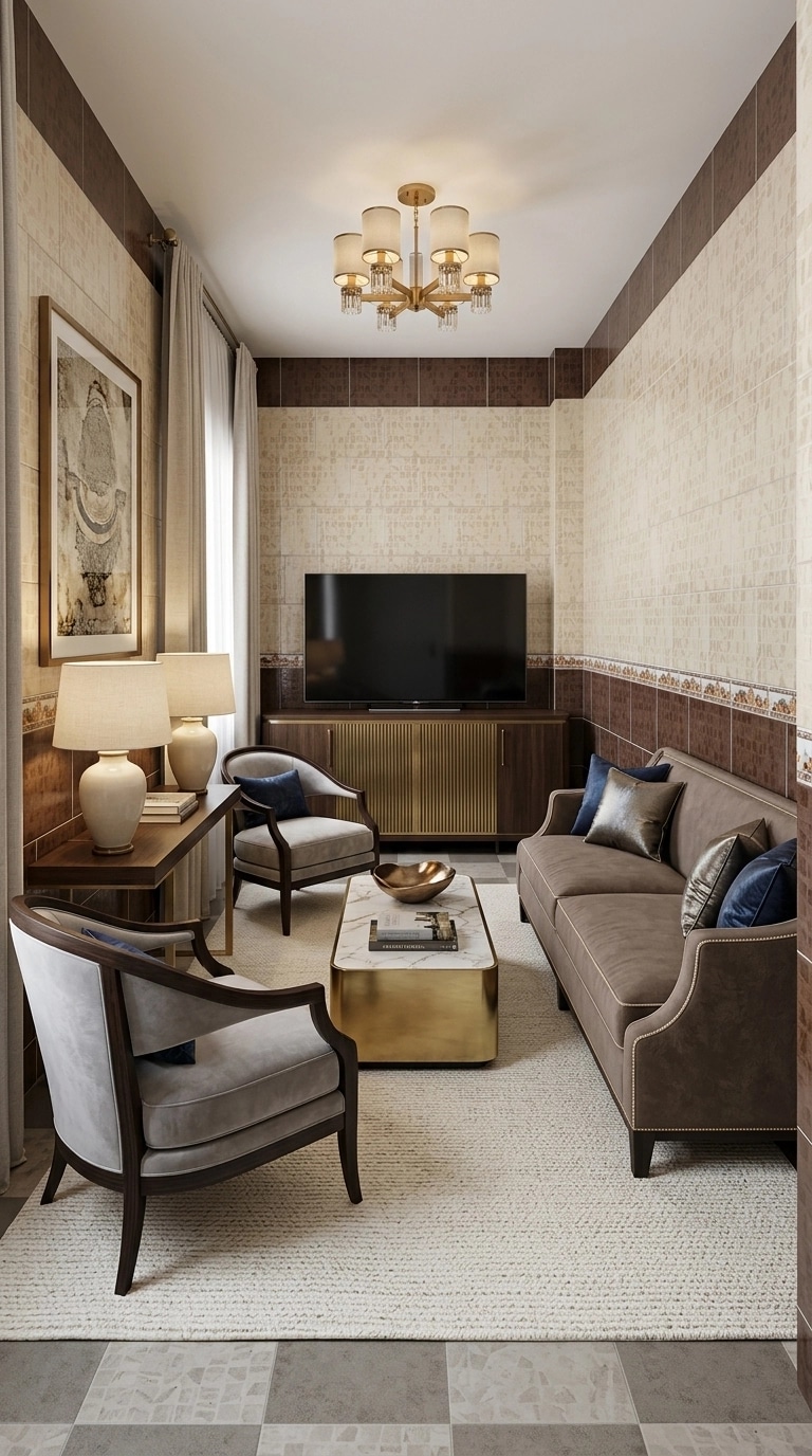 Transitional Living Room design — interior photo by GenRoom AI