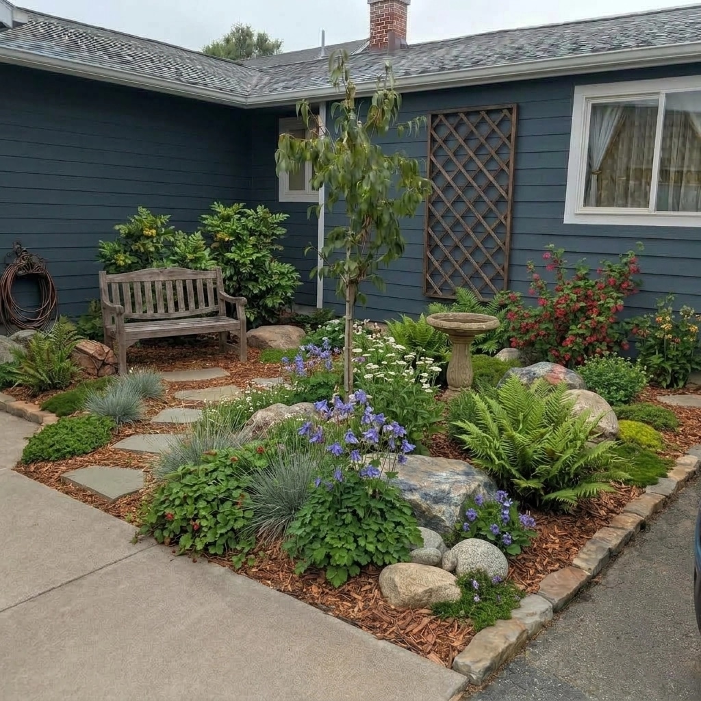 Landscape design in Eco Natural Garden style — Yard by GenRoom AI