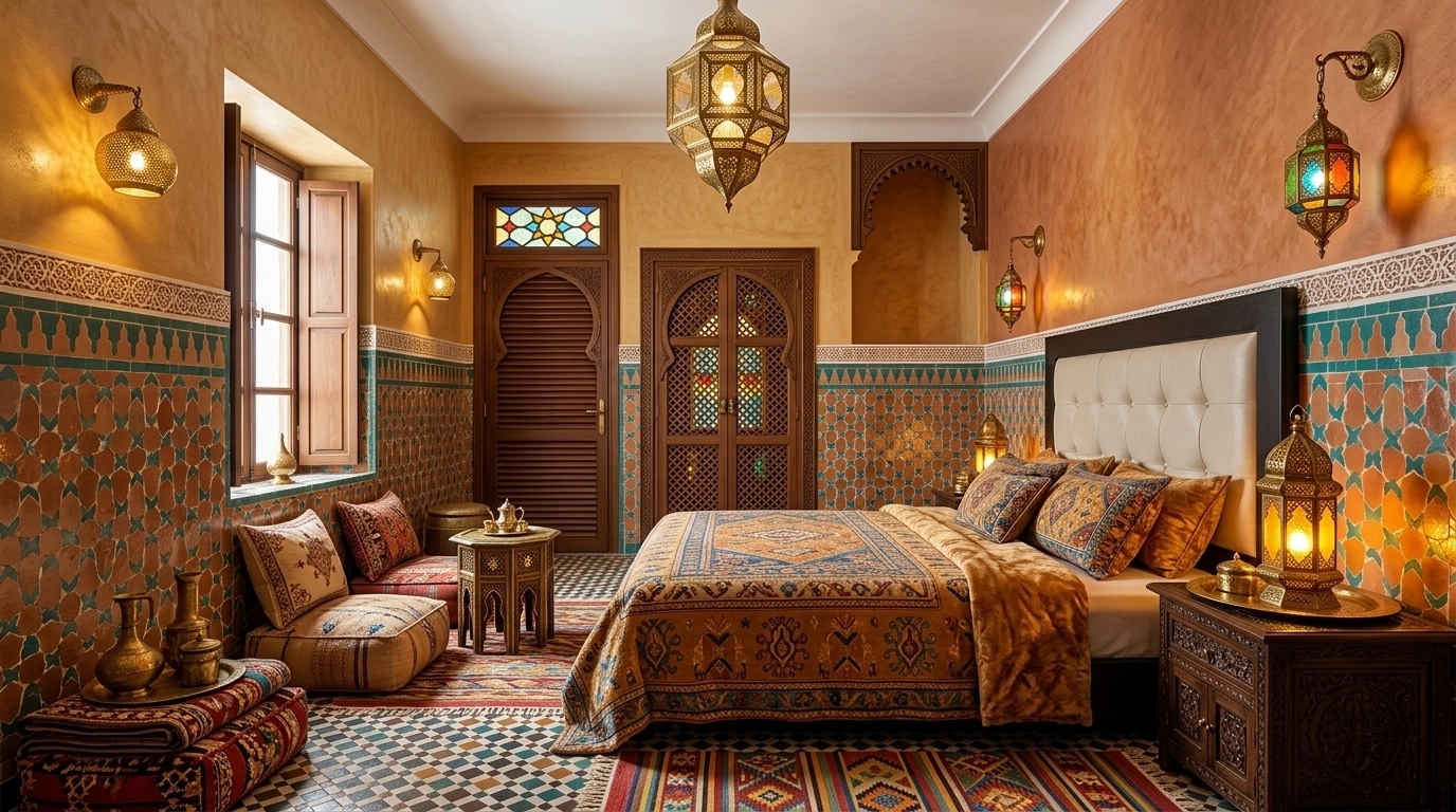 Interior design in Arabian / Moroccan style — Bedroom by GenRoom AI