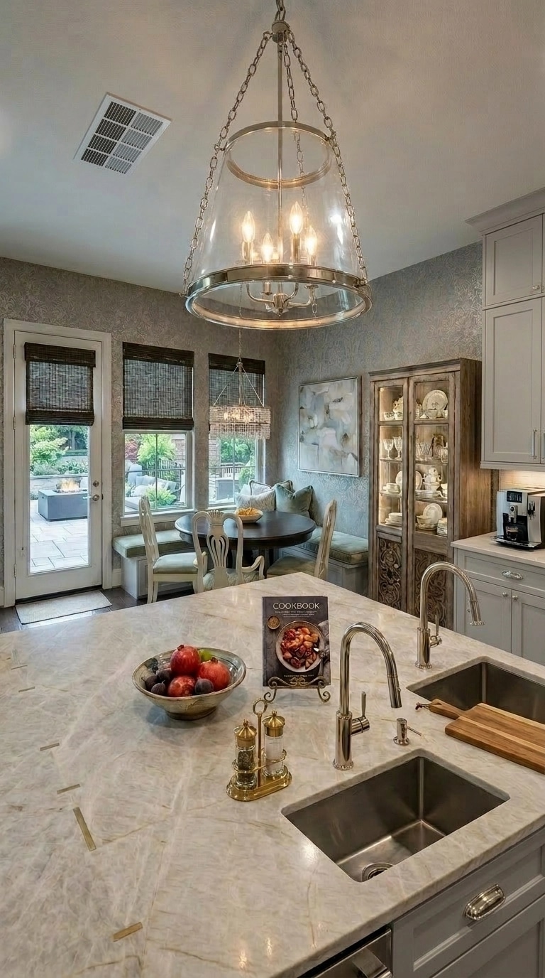 Kitchen interior in Transitional style — photo by GenRoom AI