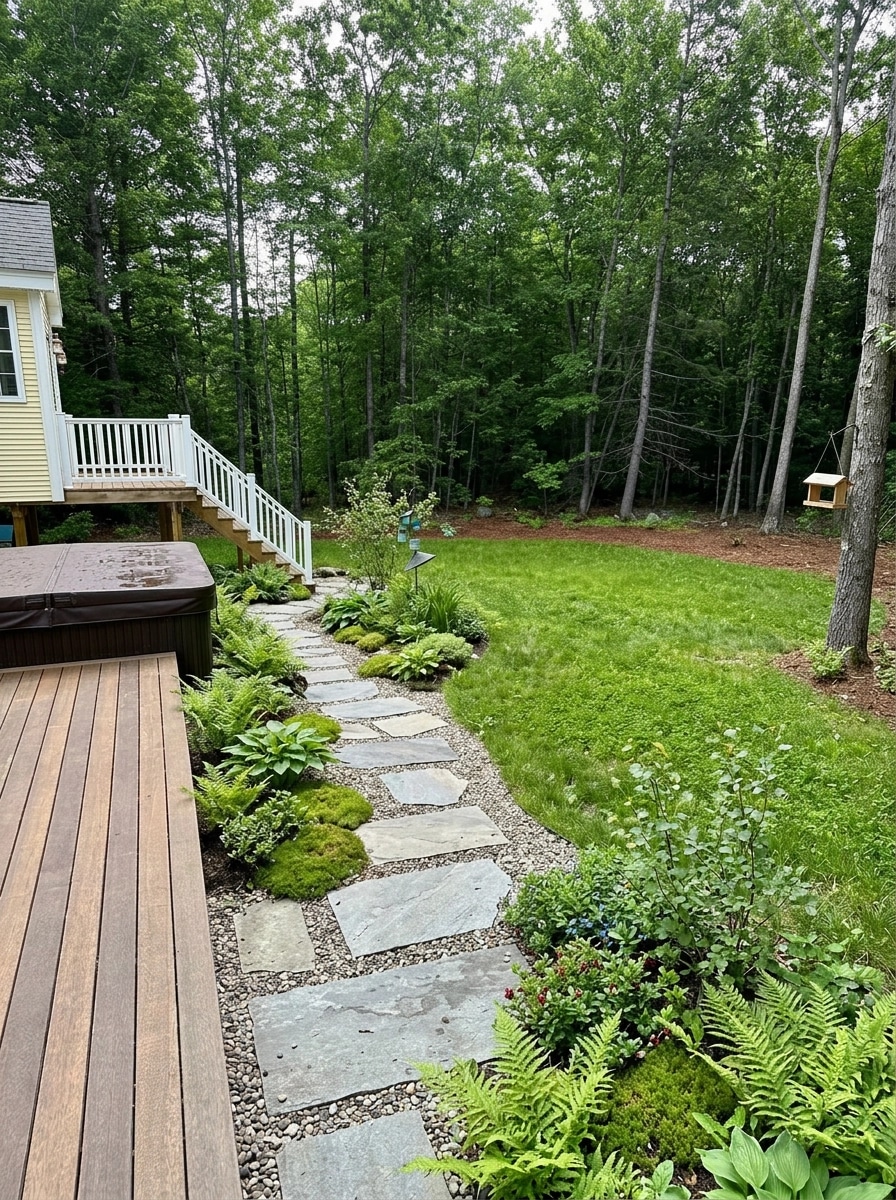 Landscape design in Scandinavian Garden style — Yard by GenRoom AI
