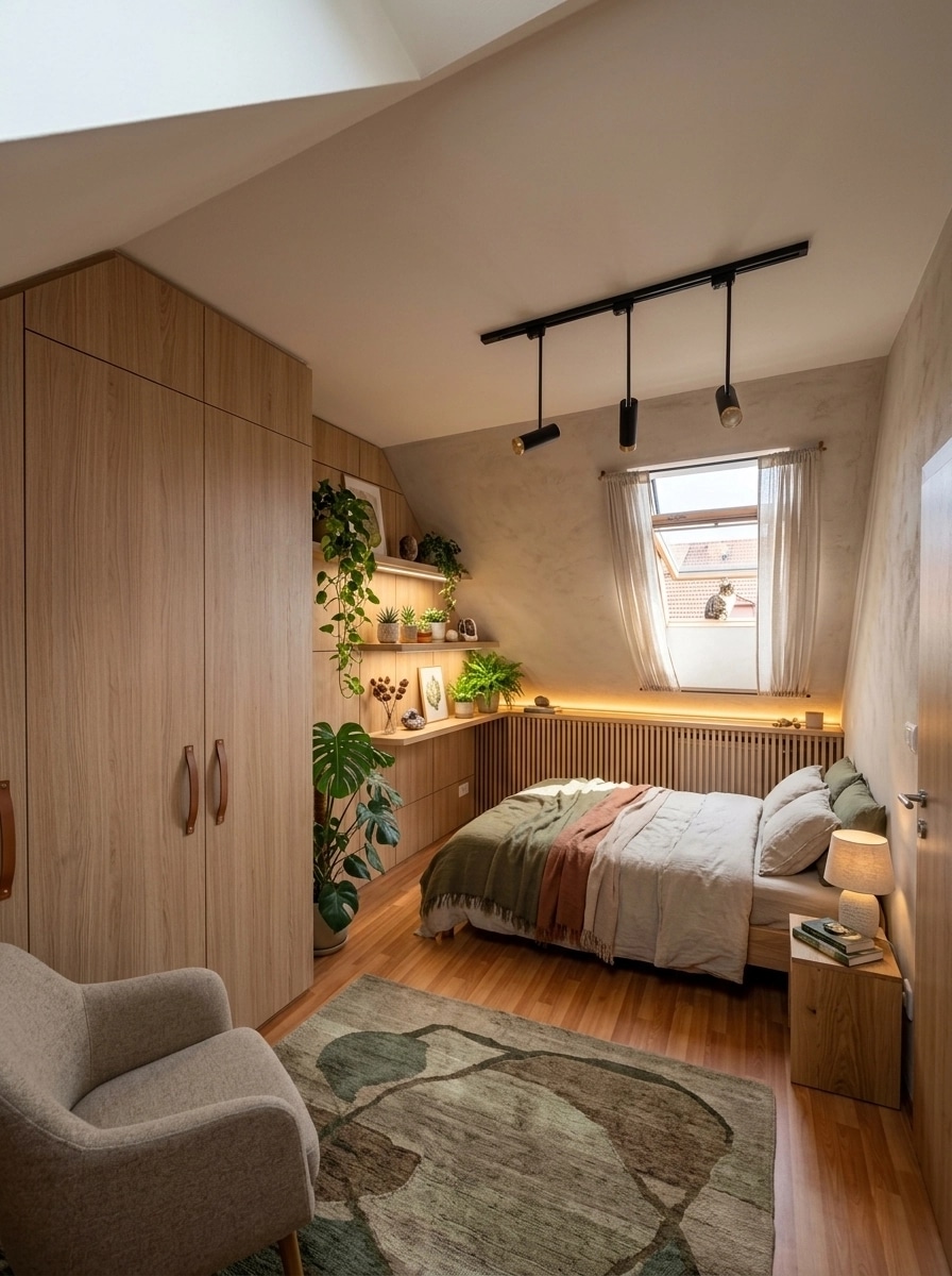 Interior design in Biophilic style — Bedroom by GenRoom AI