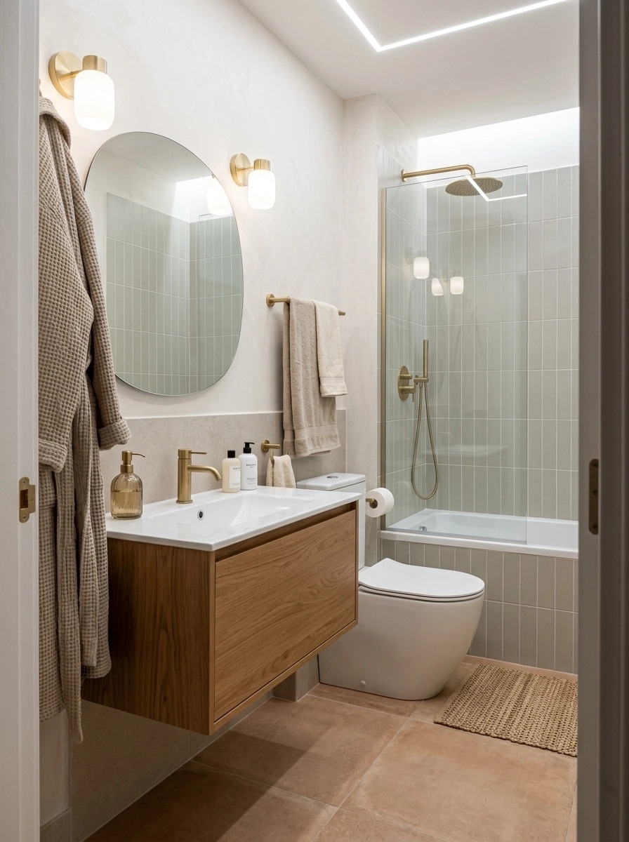 Bathroom interior in no_style style — photo by GenRoom AI