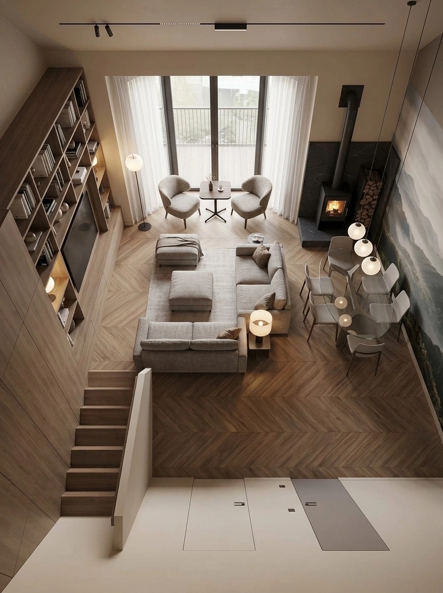Interior design in Contemporary style — Living Room by GenRoom AI