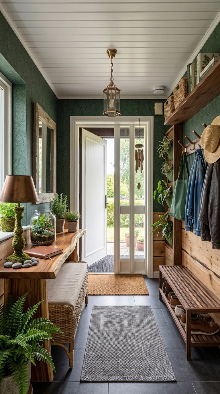 Biophilic Hallway design — interior photo by GenRoom AI