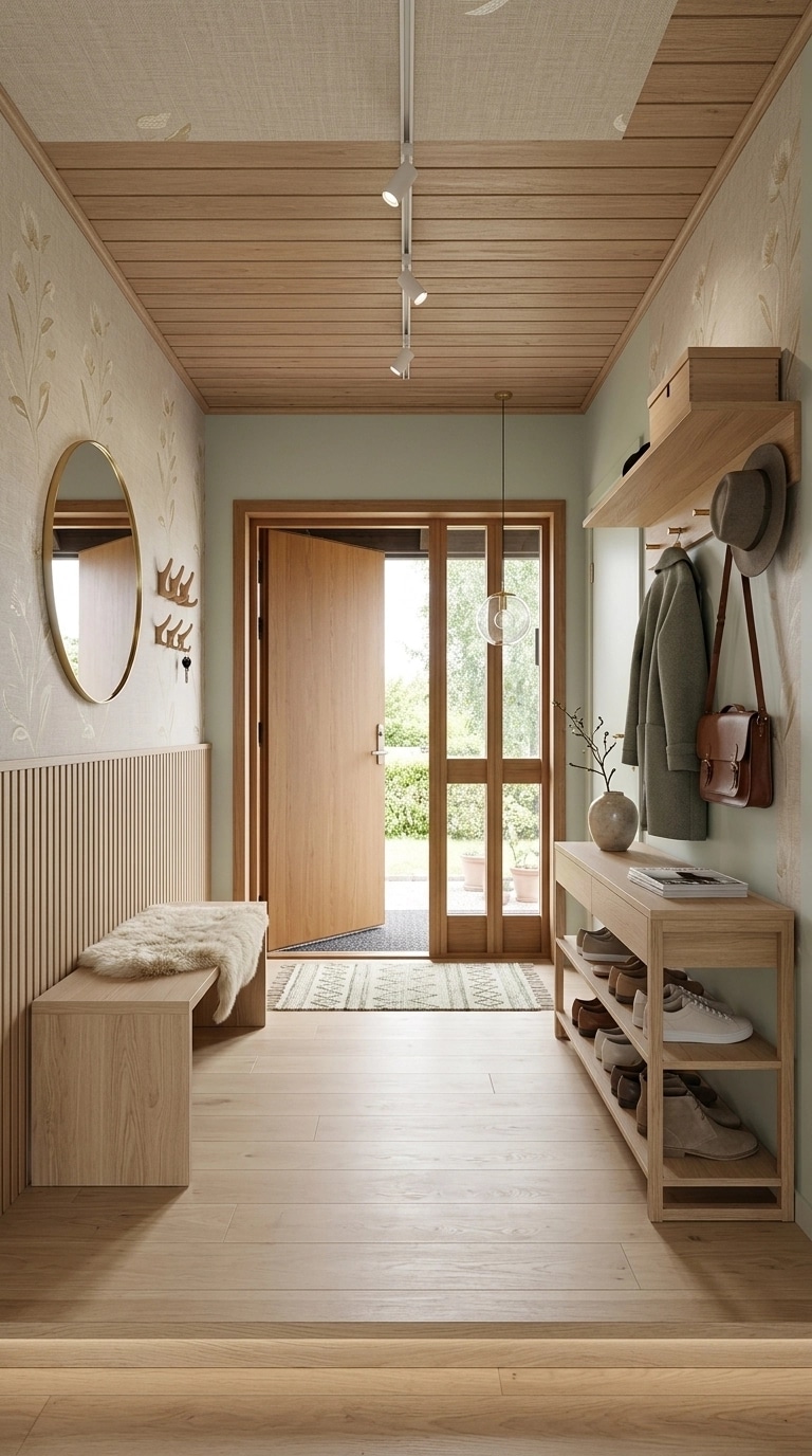 Hallway interior in Scandinavian style — photo by GenRoom AI