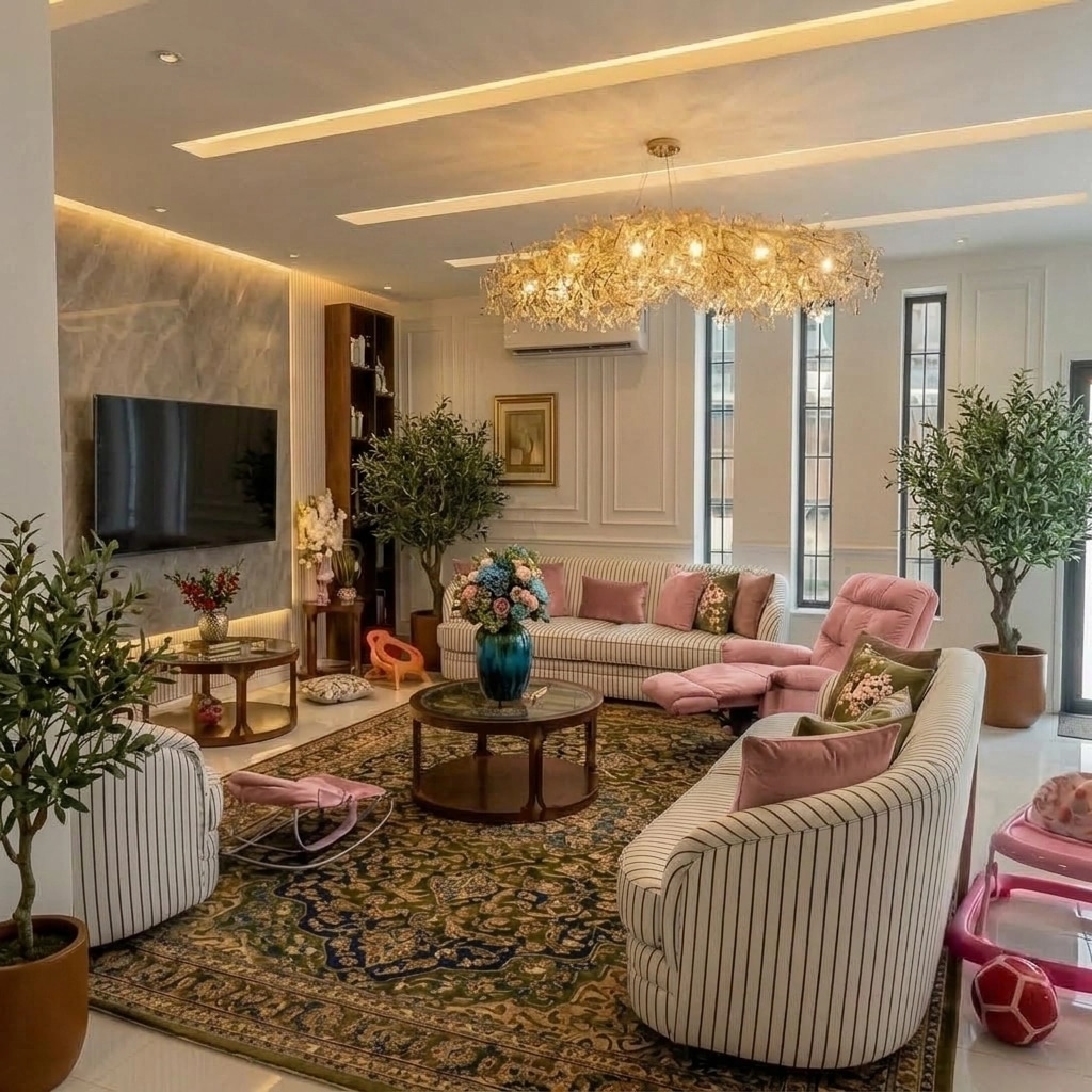 Interior design in Neoclassic style — Living Room by GenRoom AI