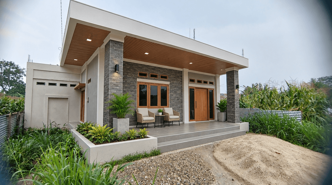 Yard design in Minimalist Yard style — photo by GenRoom AI