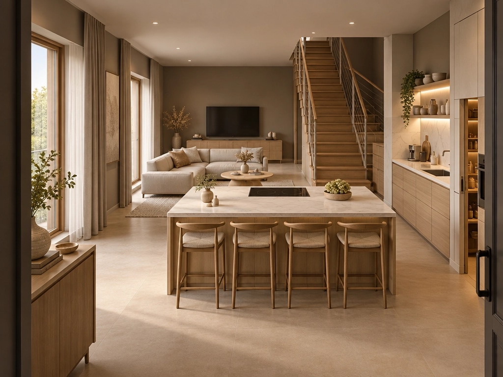 Innenraumdesign im Contemporary-Stil — Wohnzimmer von GenRoom AI