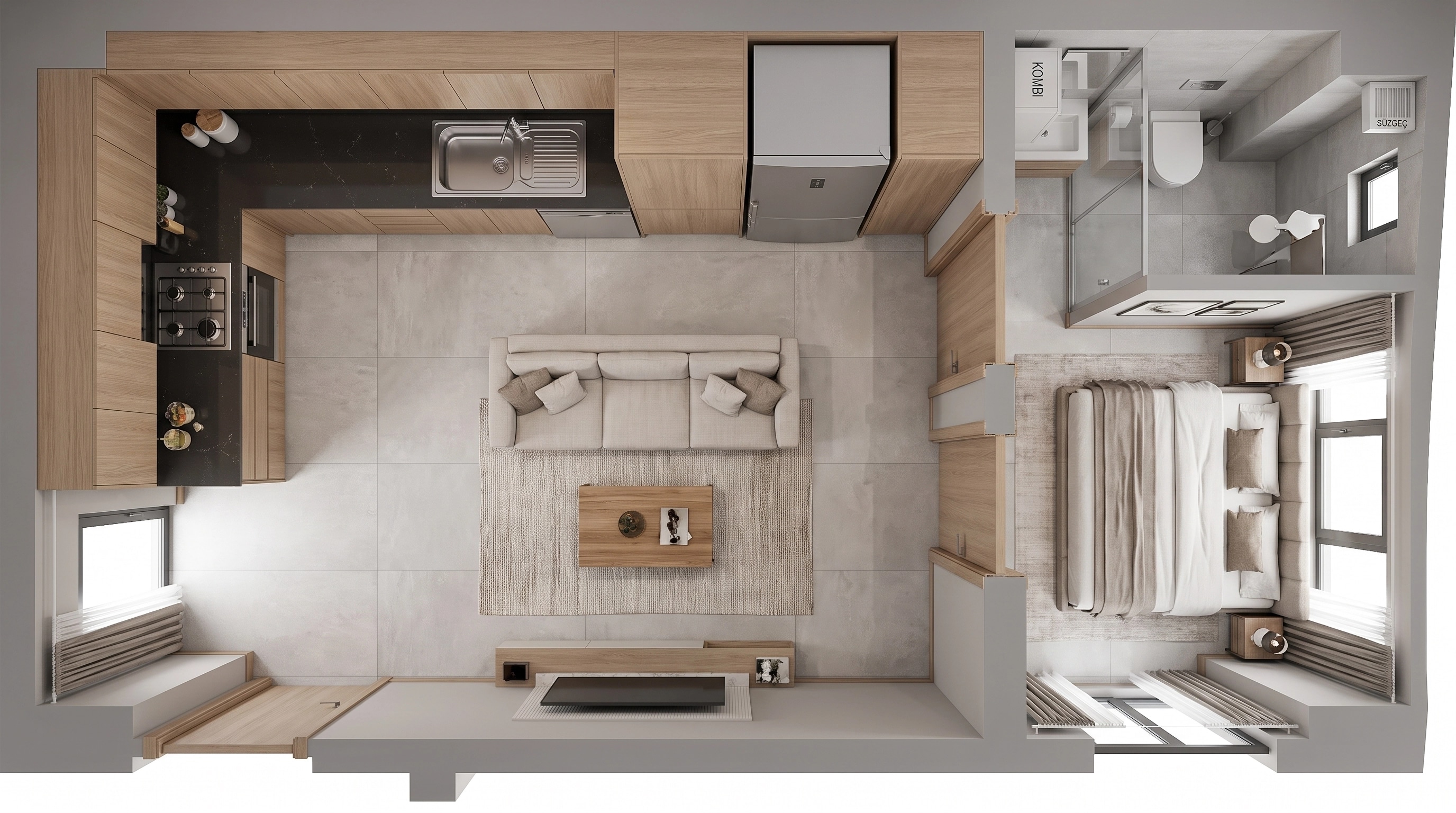 Interior design in Contemporary style — Living Room by GenRoom AI