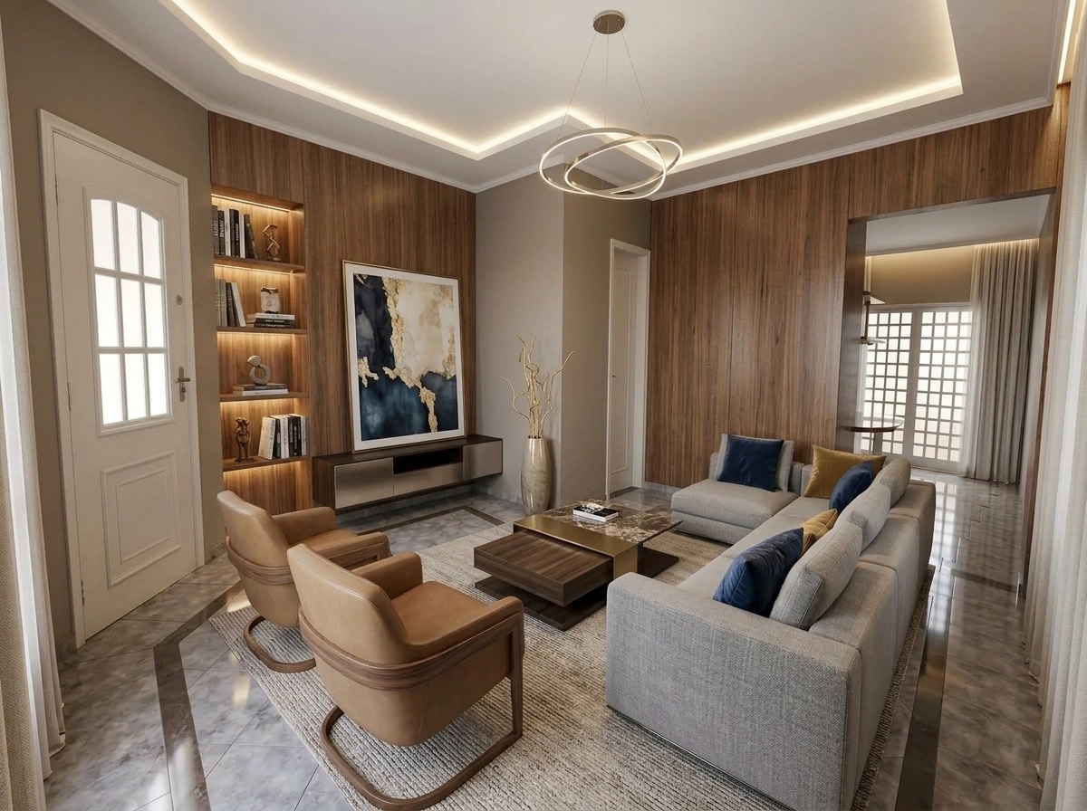 Interior design in Contemporary style — Living Room by GenRoom AI