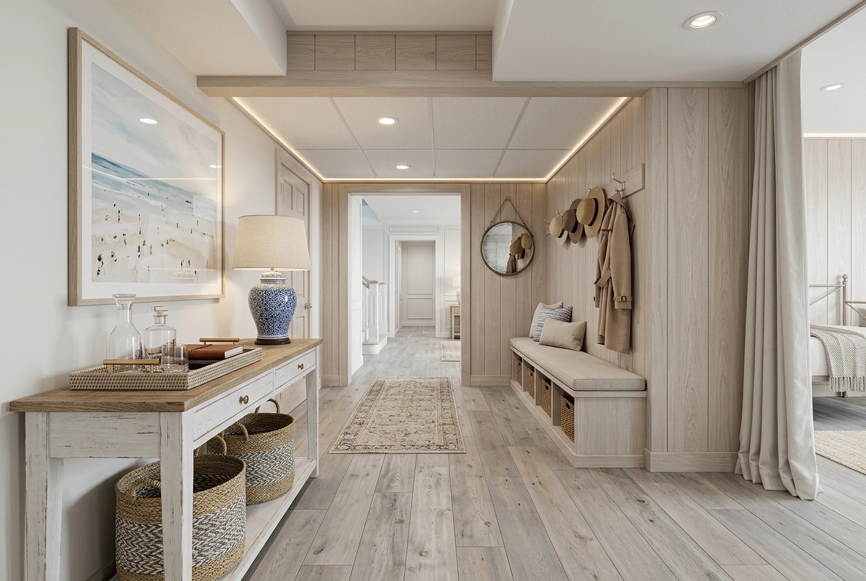 Interior design in Coastal / Hamptons style — Hallway by GenRoom AI