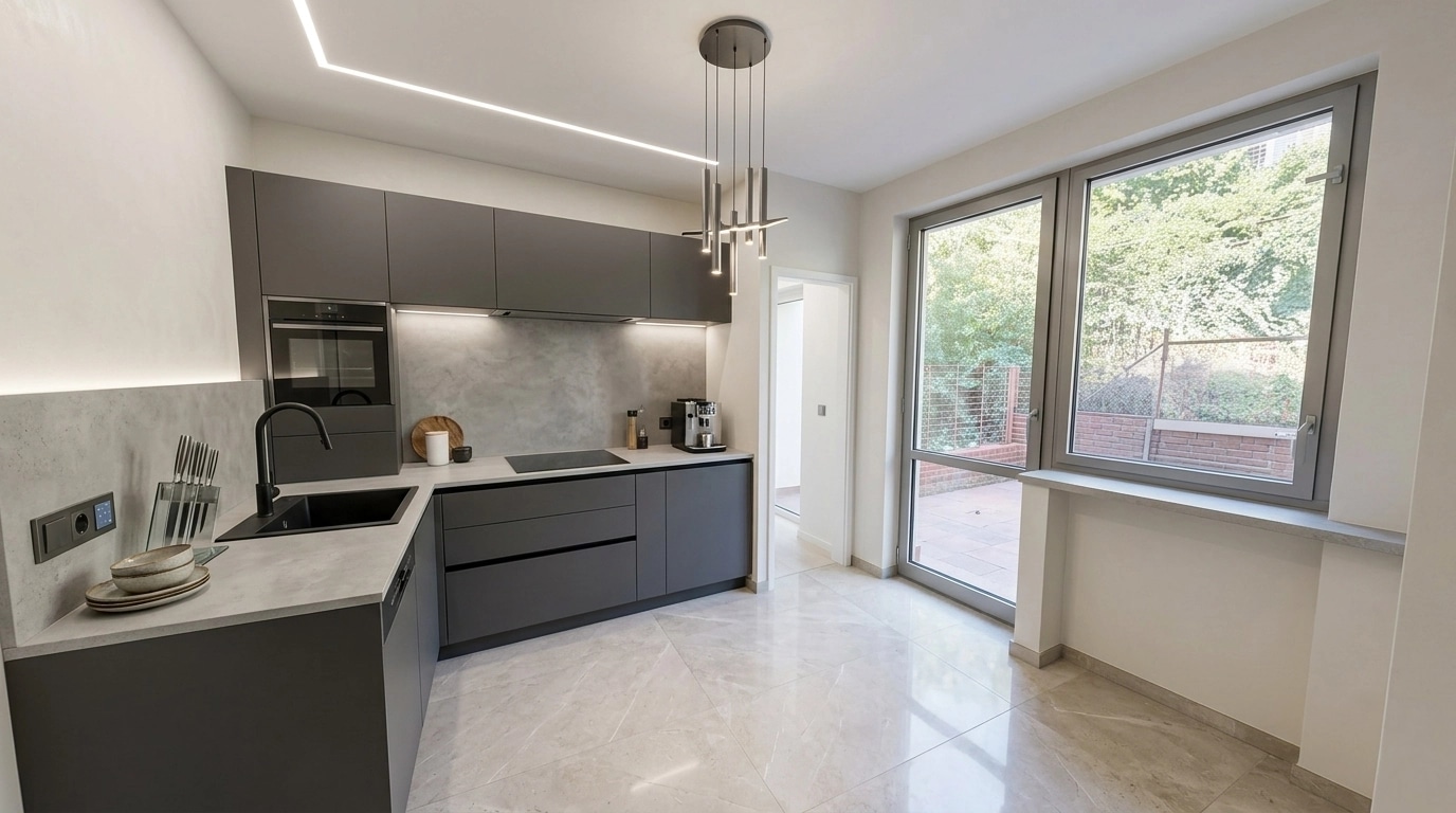 Kitchen interior in Contemporary style — photo by GenRoom AI