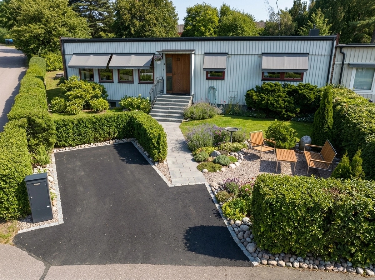 Landscape design in Scandinavian Garden style — Yard by GenRoom AI