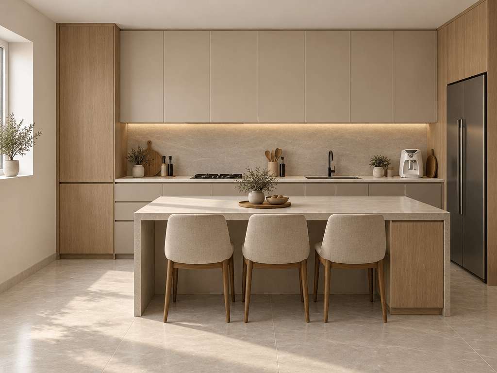 Minimalism Kitchen design — interior photo by GenRoom AI