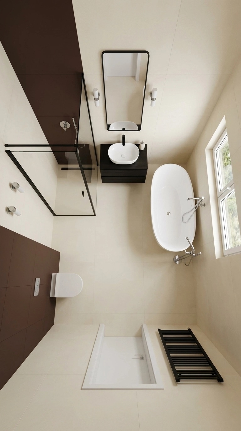 Bathroom interior in Contemporary style — photo by GenRoom AI