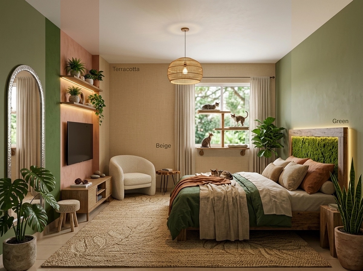Biophilic Bedroom design — interior photo by GenRoom AI