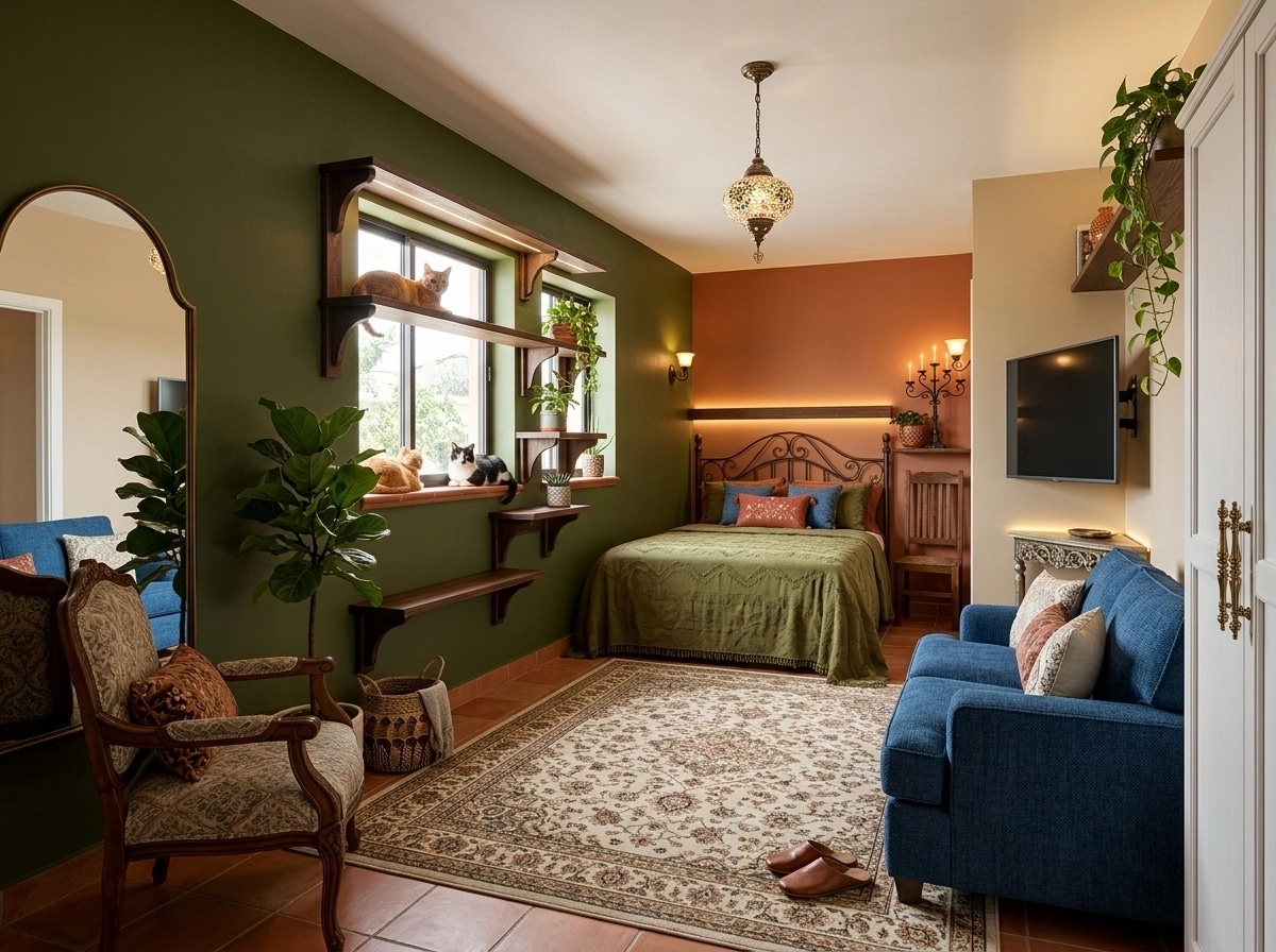Interior design in Mediterranean style — Bedroom by GenRoom AI