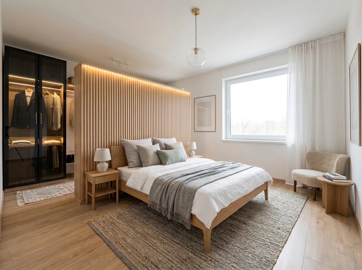 Interior design in Scandinavian style — Bedroom by GenRoom AI