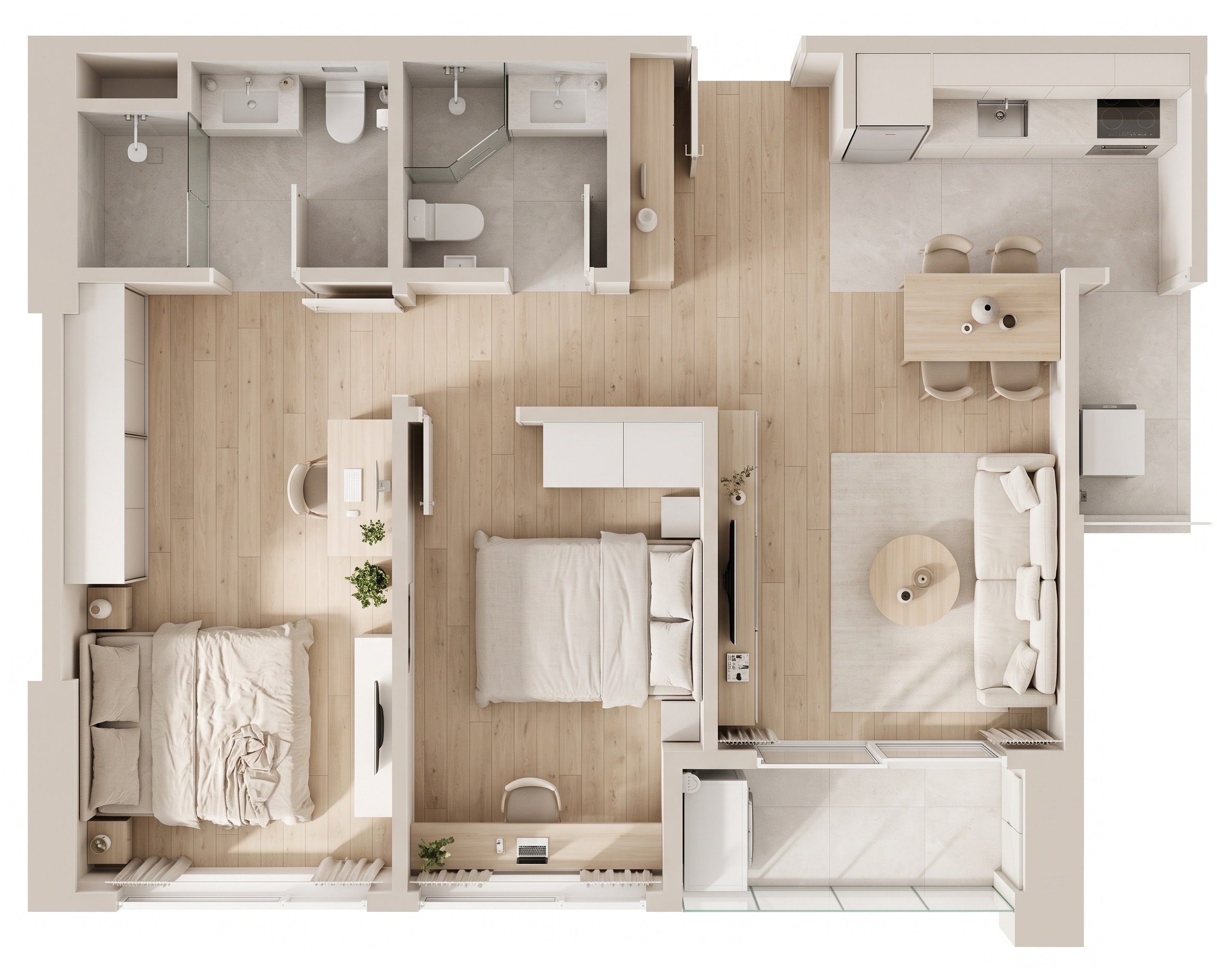 Interior design in Minimalism style — Living Room by GenRoom AI