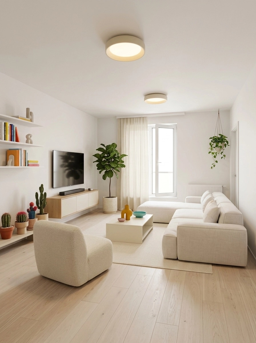 Minimalism Living Room design — interior photo by GenRoom AI