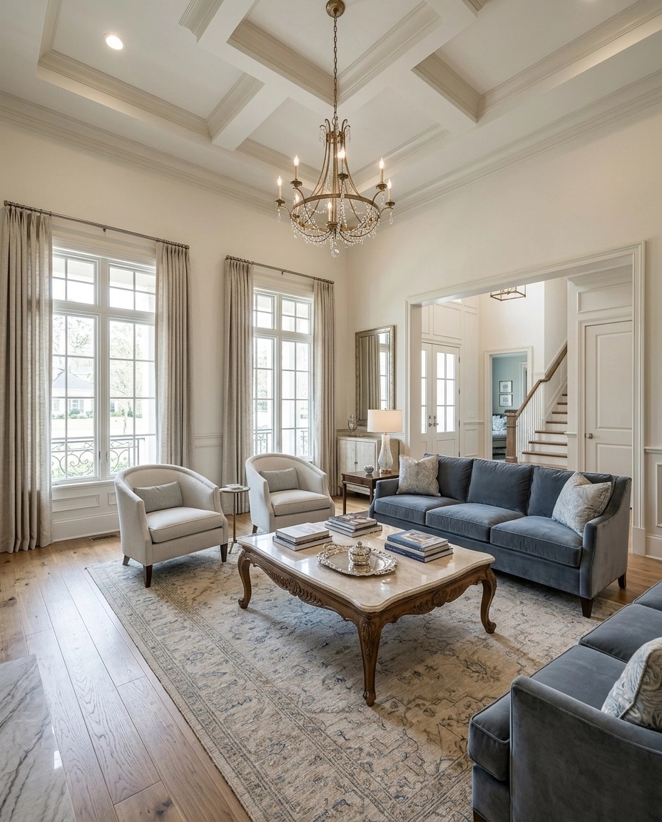 Transitional Living Room design — interior photo by GenRoom AI