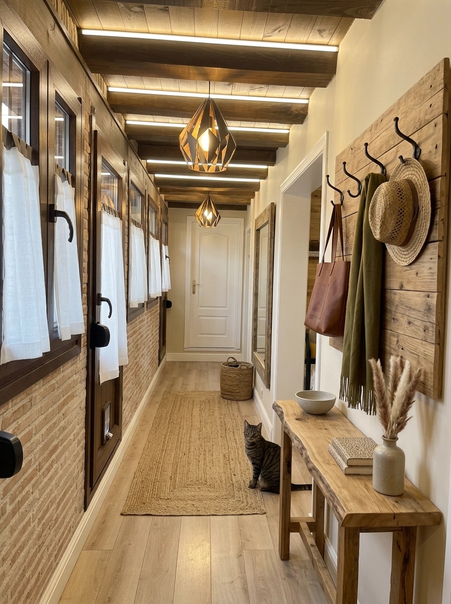 Interior design in Rustic style — Hallway by GenRoom AI