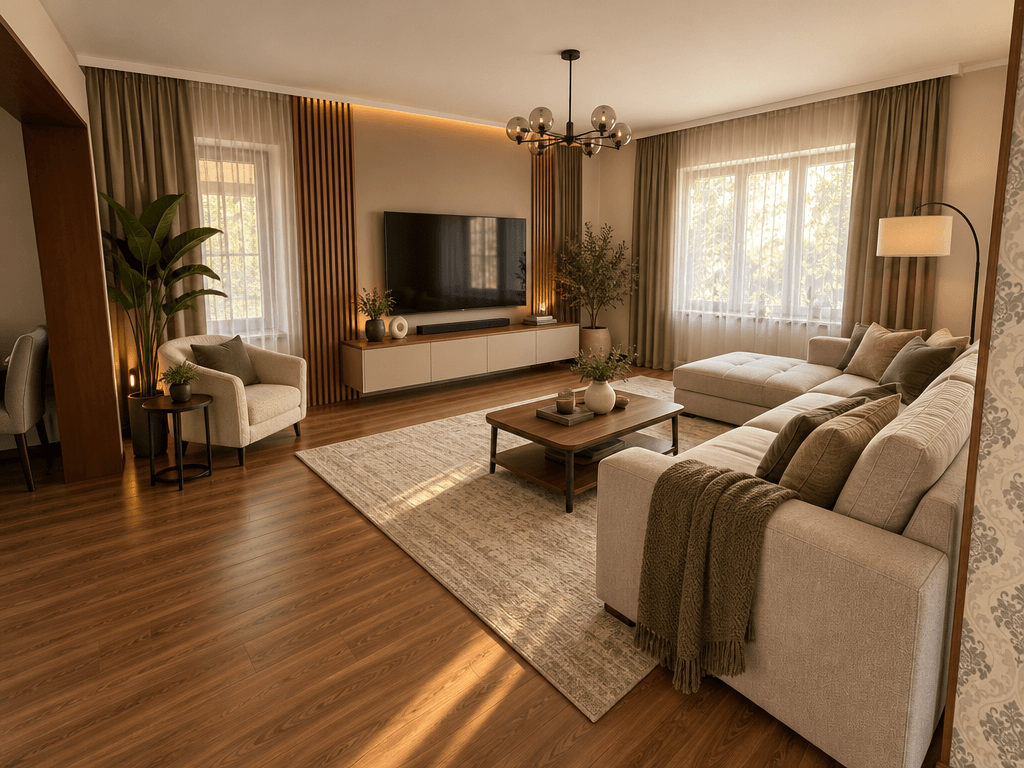 Interior design in Contemporary style — Living Room by GenRoom AI