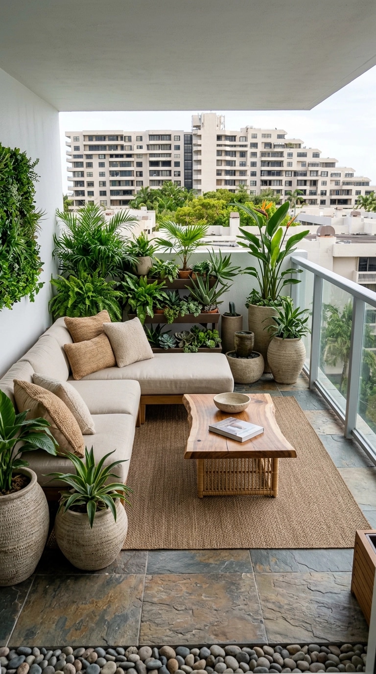 Interior design in Biophilic style — terrace by GenRoom AI