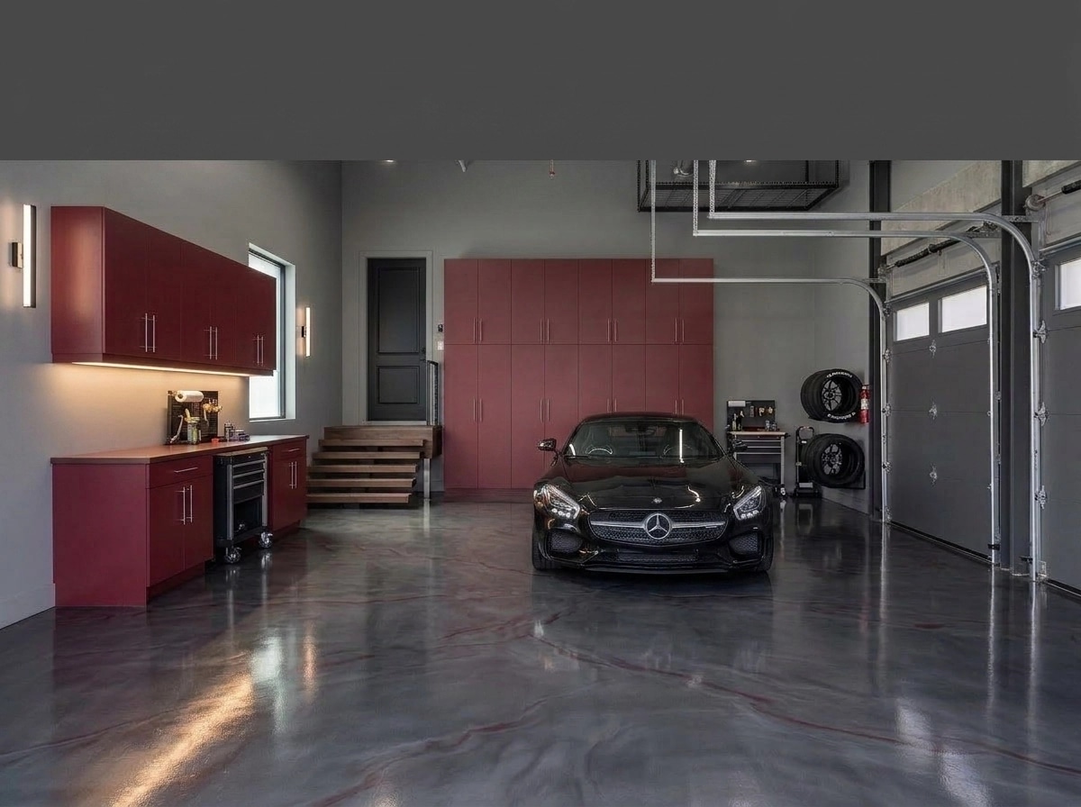 Interior design in Minimalism style — garage by GenRoom AI