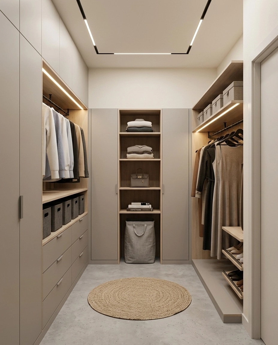 Interior design in Minimalism style — wardrobe by GenRoom AI