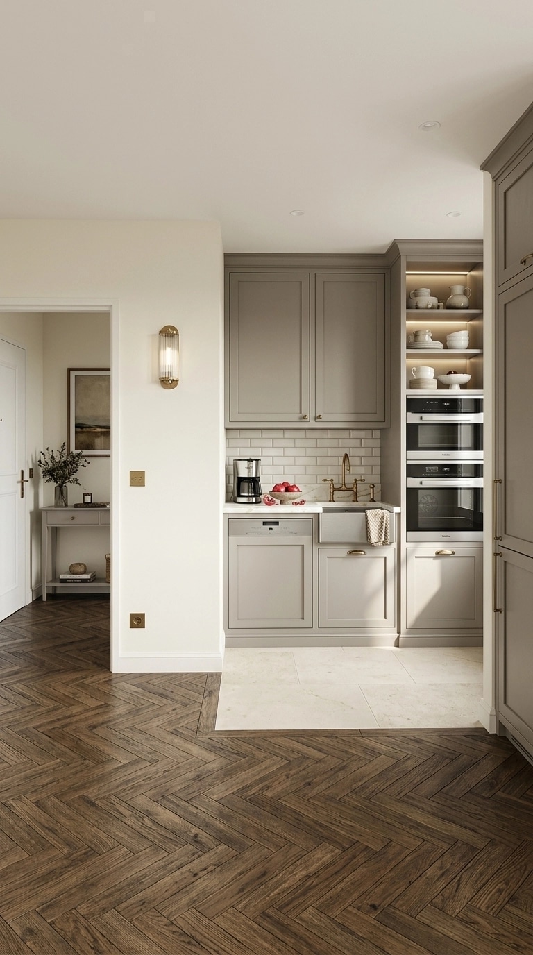 Kitchen interior in Transitional style — photo by GenRoom AI