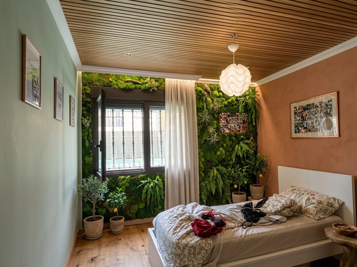Interior design in Biophilic style — Bedroom by GenRoom AI