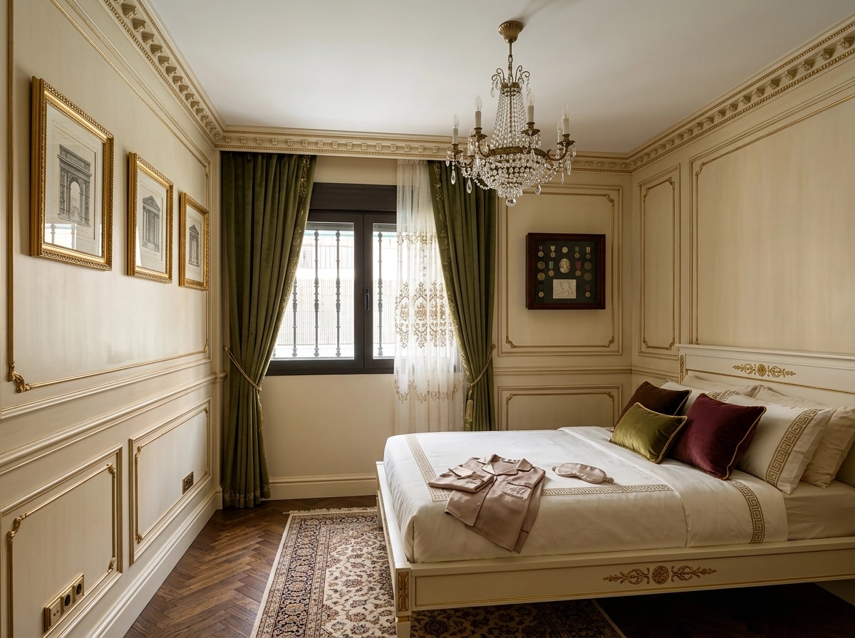 Neoclassic Bedroom design — interior photo by GenRoom AI