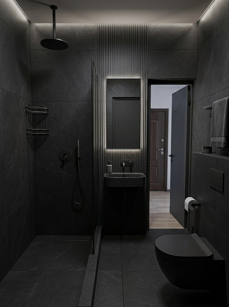 Interior design in Blacktec style — Bathroom by GenRoom AI
