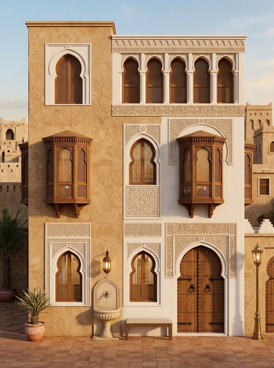 Arabian Facade Facade design — facade photo by GenRoom AI