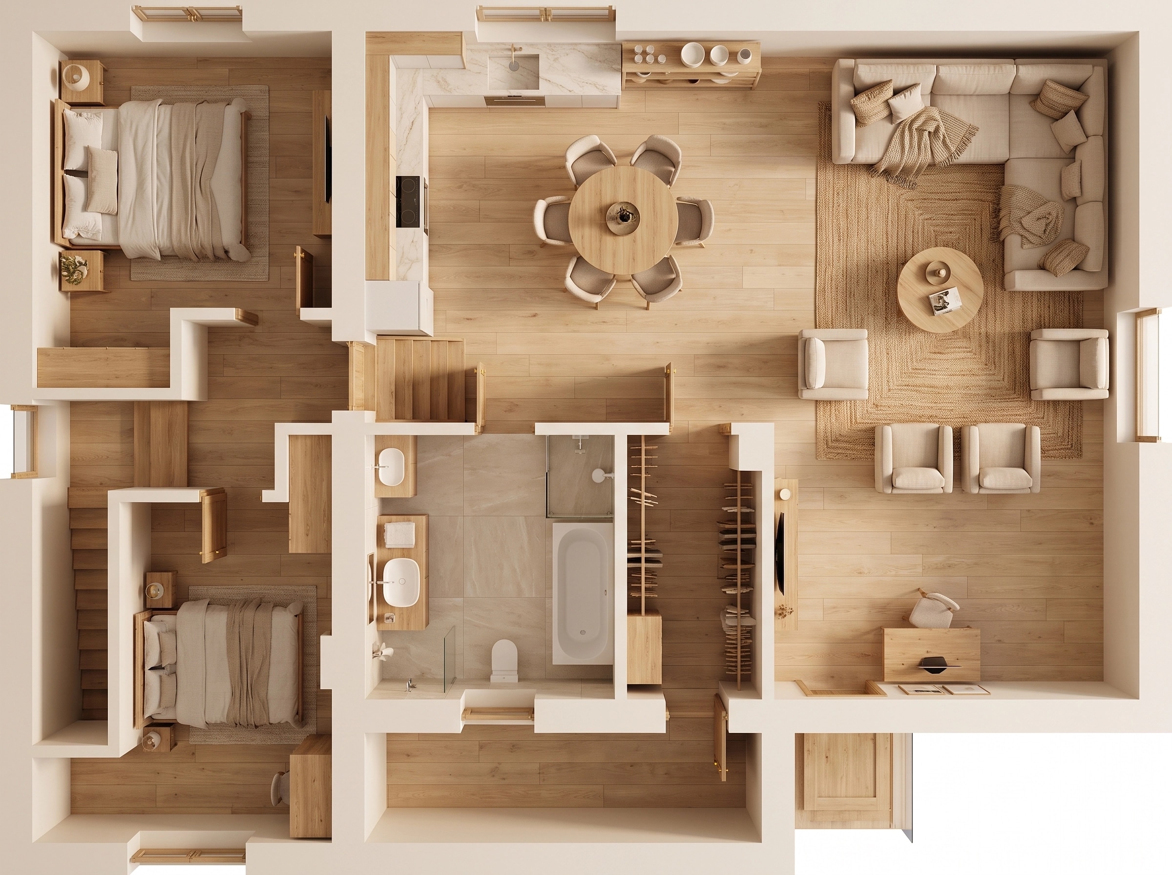 Scandinavian Living Room design — interior photo by GenRoom AI