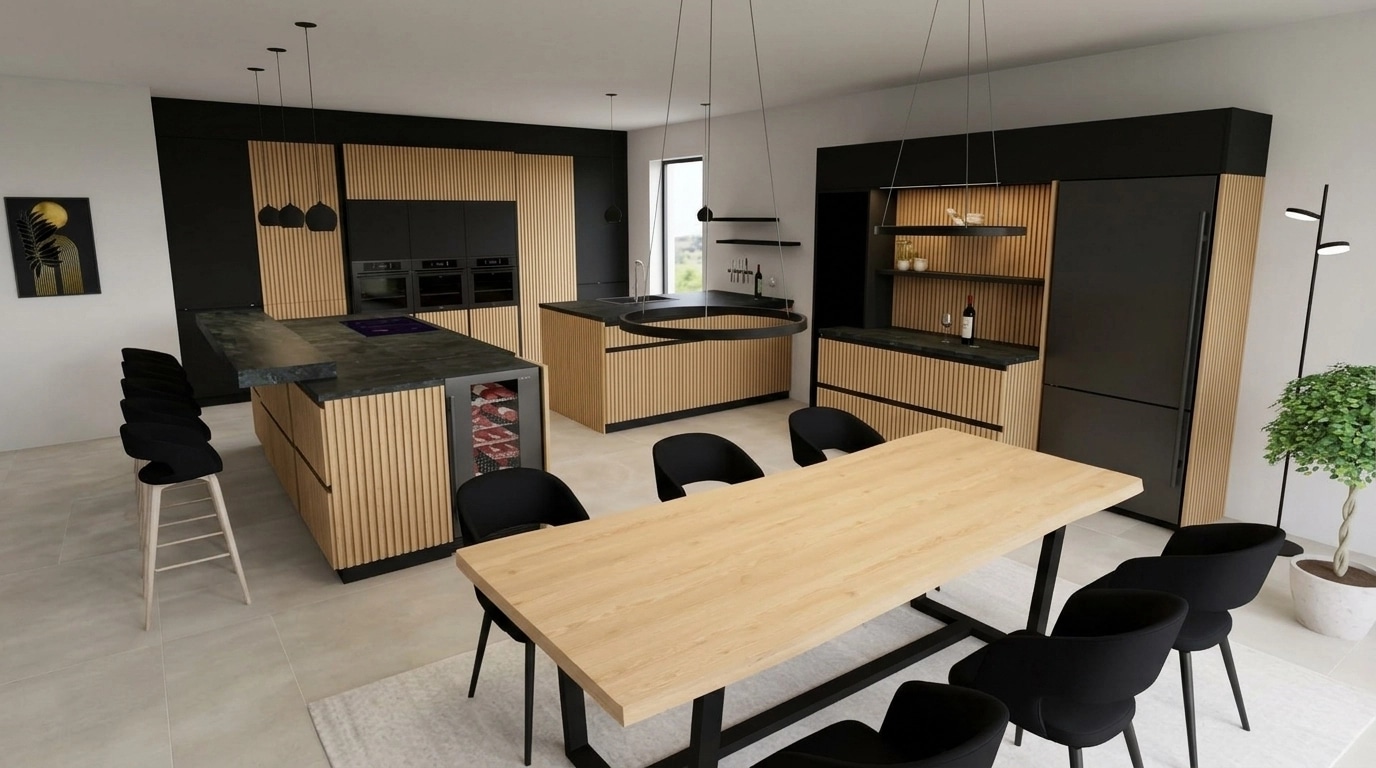 Kitchen interior in no_style style — photo by GenRoom AI