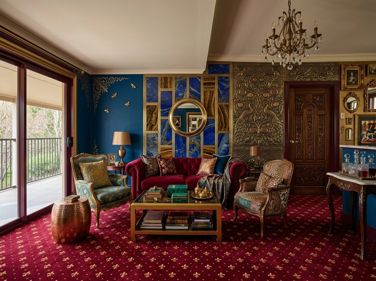 Maximalist Sala de Estar design — interior photo by GenRoom AI