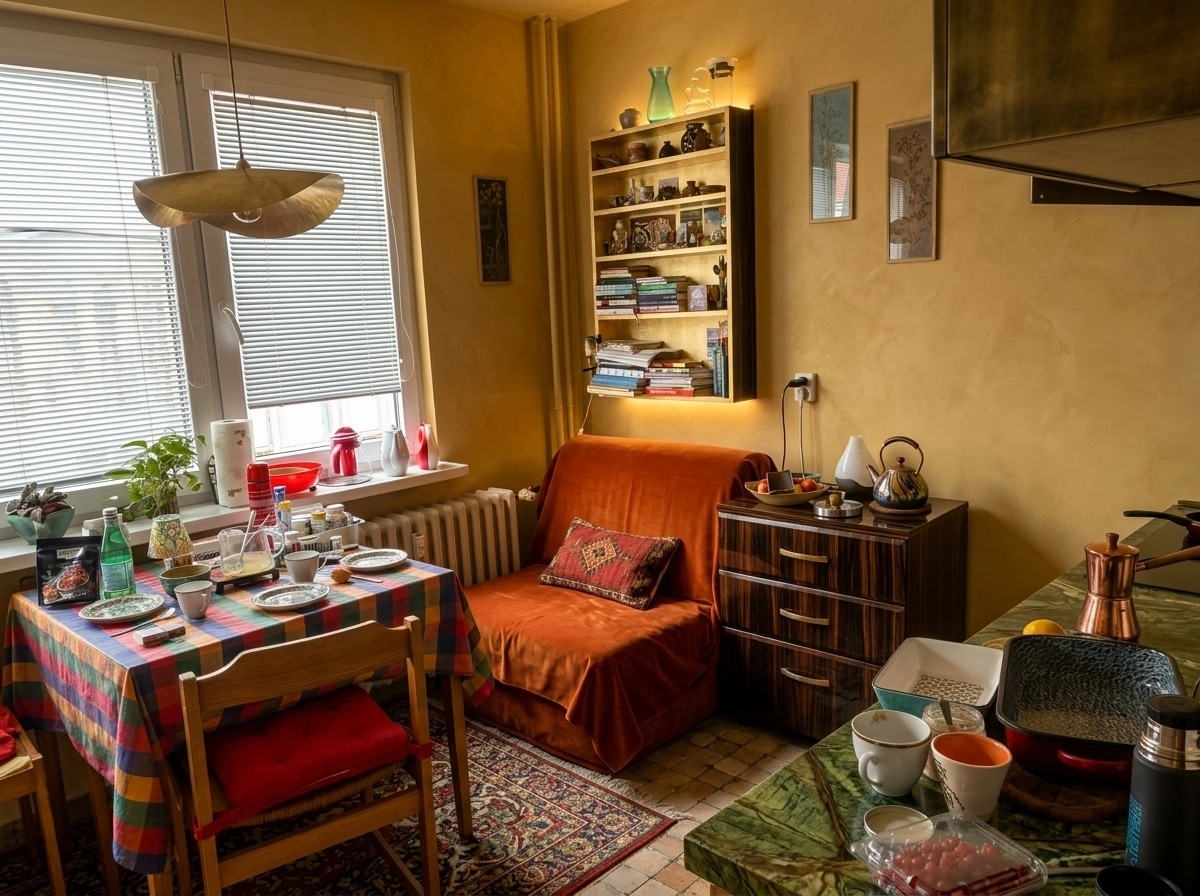 Kitchen interior in Eclectic style — photo by GenRoom AI
